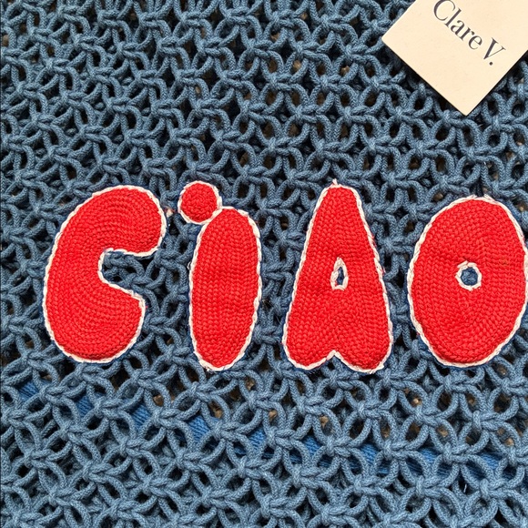 Clare V L'Été Blur Crochet Ciao Tote - Picture 7 of 10